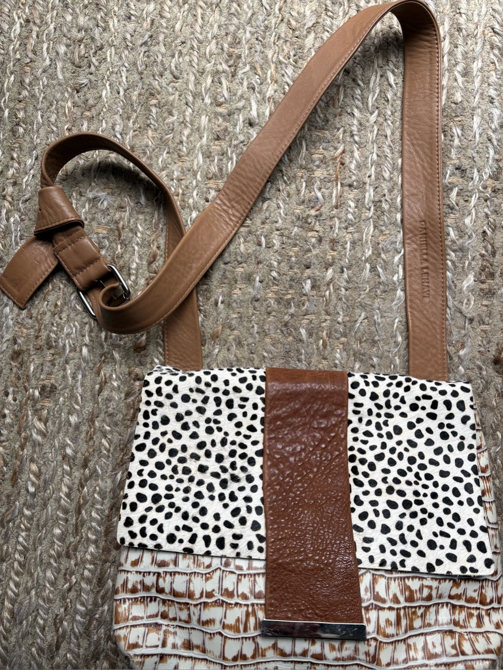 Daniella Lehavi Pony Hair Giraffe Crossbody Bag Messenger Bag Anthropologie